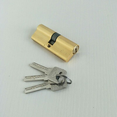 雙開房間室內門鎖鎖芯兩頭插鑰匙實木門鎖臥室鎖芯鎖頭鎖具配件