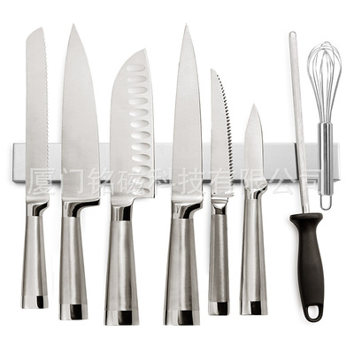 Manufactor Retail kitchen Wall mounted 304 Stainless steel magnet Tool carrier double faced adhesive tape Free punch magnetic Tool carrier