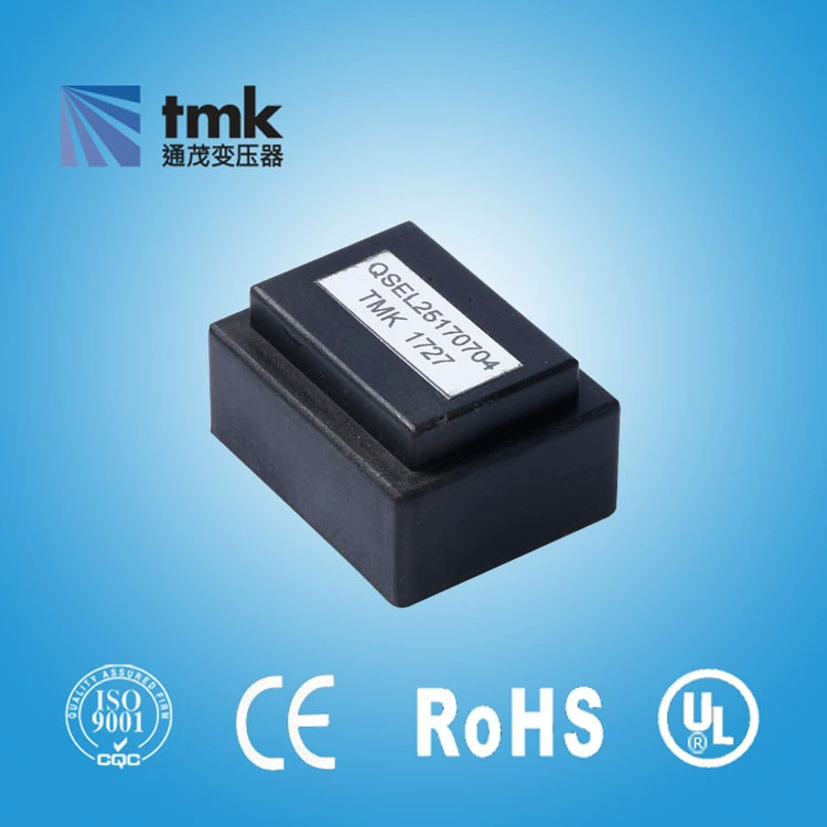 EEL25 straight plug-in 6+2 pin glue filled shell multi-slot boost high voltage package transformer