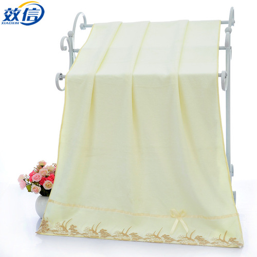 Microfiber bow lace bath towel, thickened and absorbent towel, universal for children and adults, drop shipping