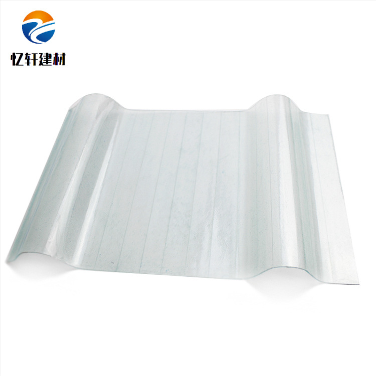 860型透明采光瓦  屋面透明藍色玻璃鋼瓦 加工定制各種型號采光瓦