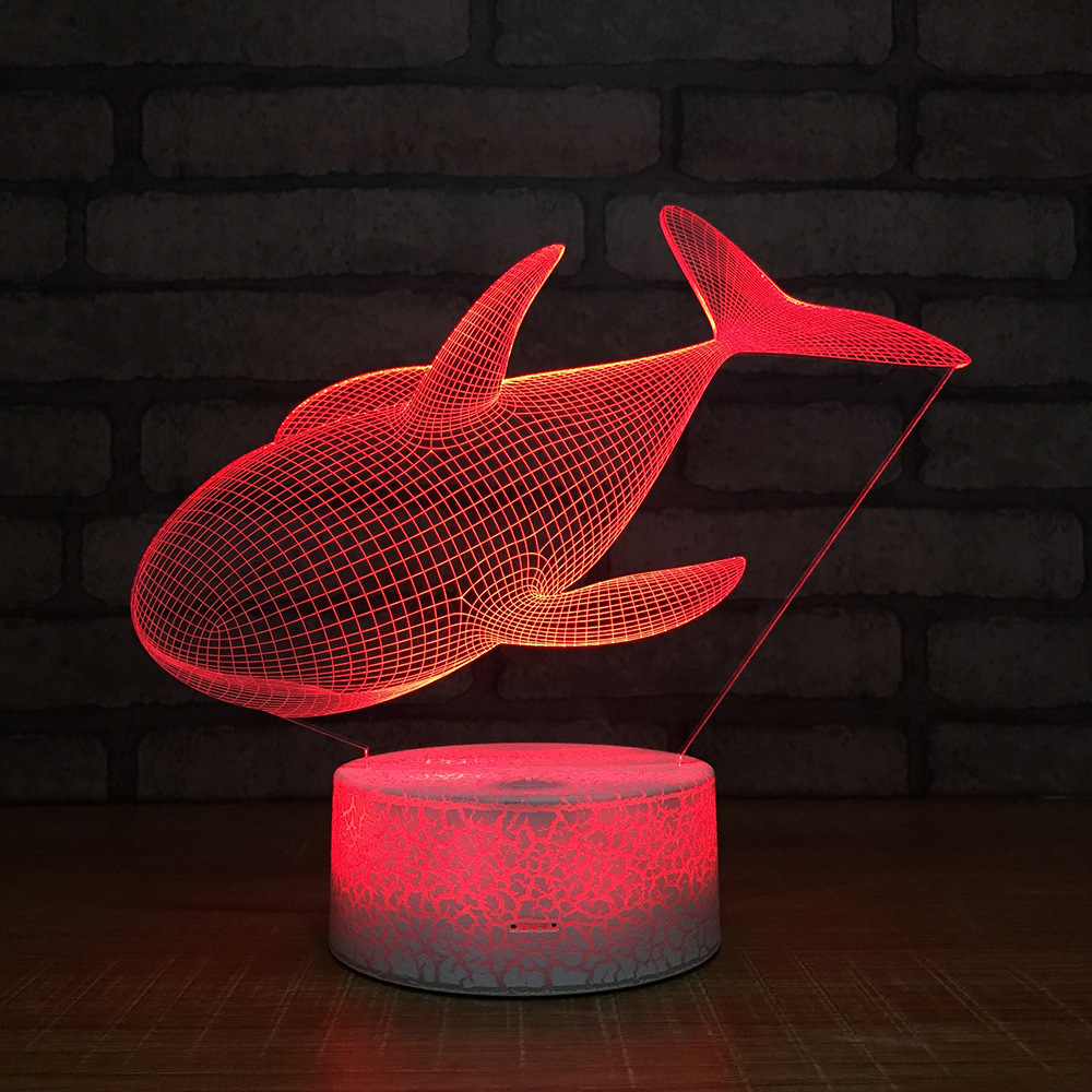 亚马逊爆款 爆裂纹3D灯小夜灯台灯