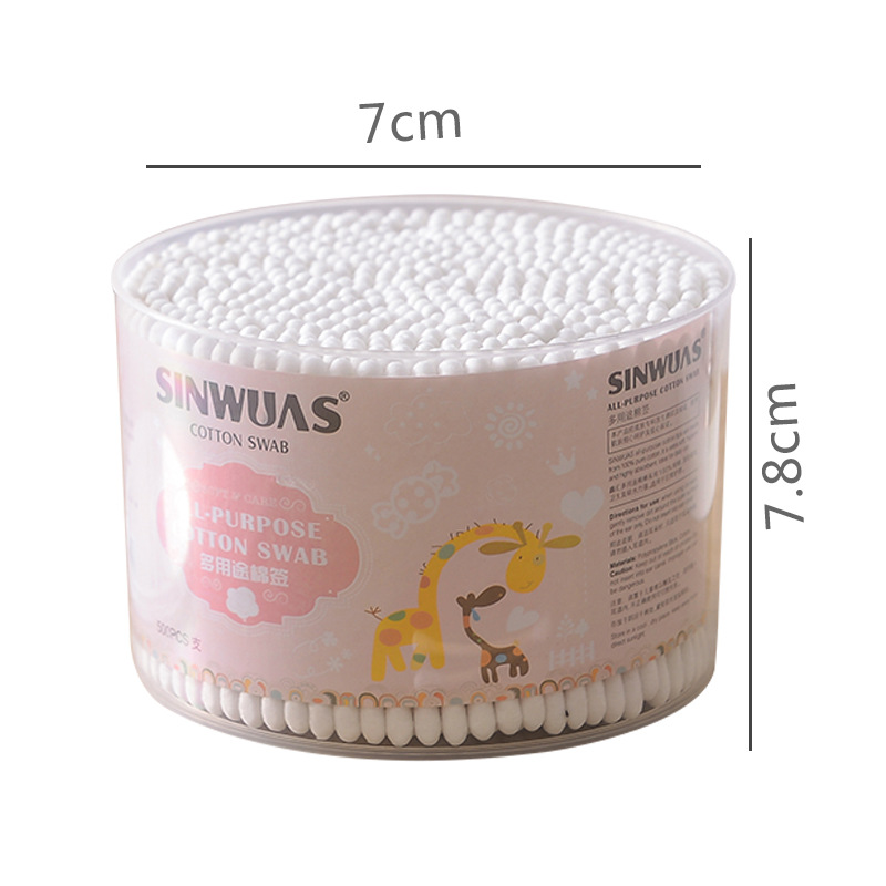 Full cotton swab 500 Double head box-packed Makeup Cleansing Cotton Eyelash perm Stick Ears Cotton swabs