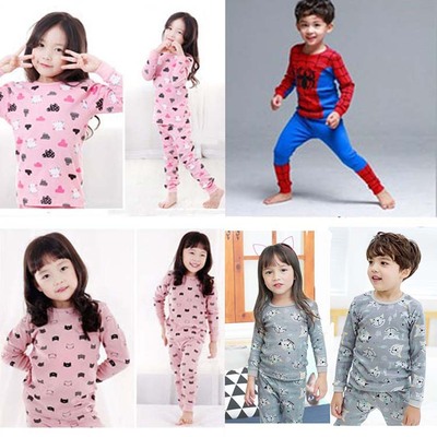 children Underwear set pure cotton Boy girl Home Furnishings Cotton Long johns baby Cotton pajamas wholesale