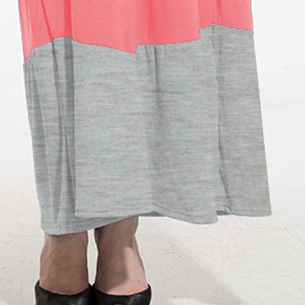 Bohemian Maxi Dress Color Block Design Sexy Style Comfortable Fabric Perfect for Beachwear or Summer Events