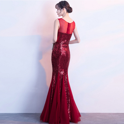 Evening Dresses cocktail party banquet dress vestido de banquete de cóctel Wedding dress mother wedding dress red fishtail evening dress dress dress party