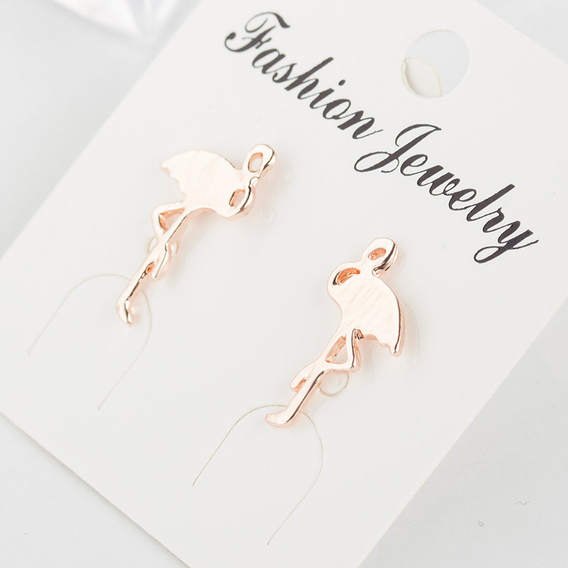 Creative Alloy Flamingo Earrings display picture 8