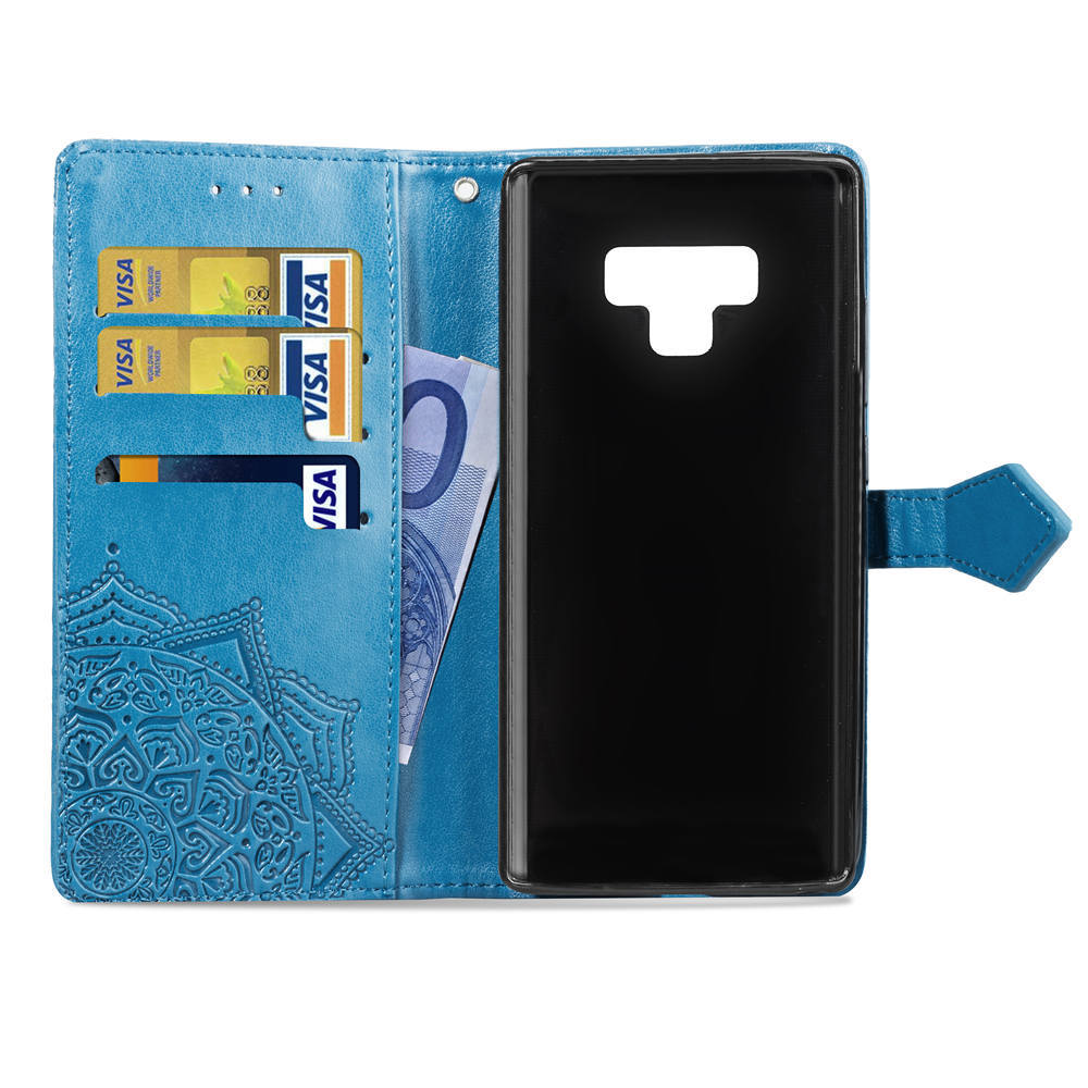 Mandala Embossed Leather Wallet Phone Case For Iphone 16_voghion.com