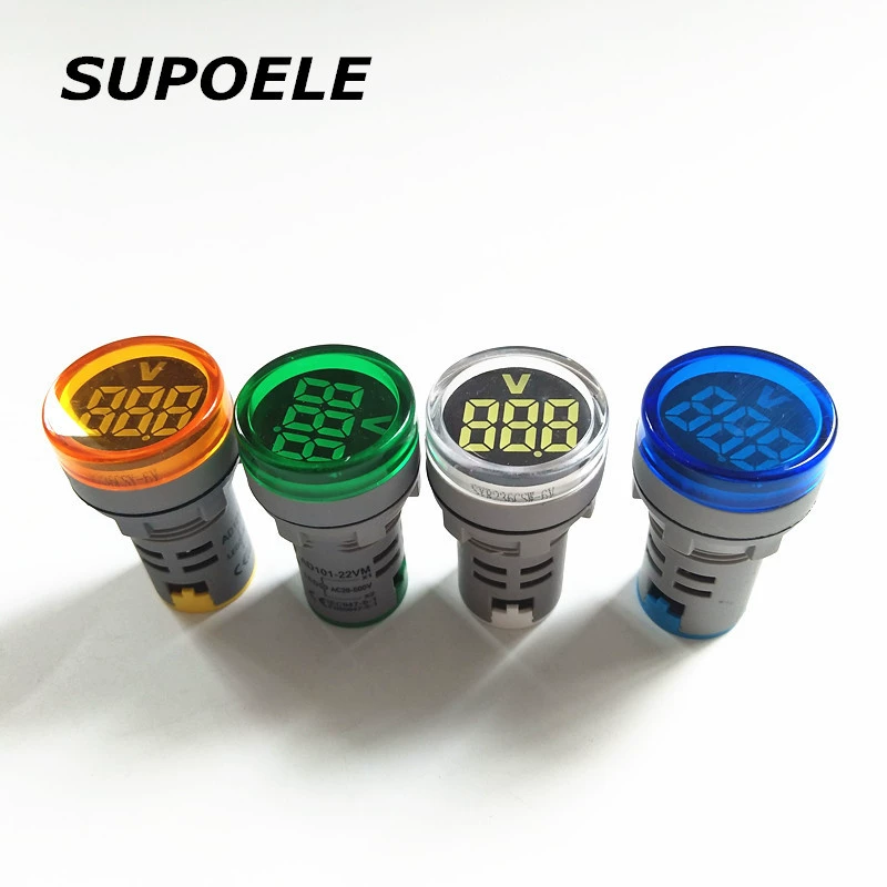 Заводской Новый мини-вольтметр AC50-500V круглый цифровой дисплей вольтметр Индикатор вольтметр