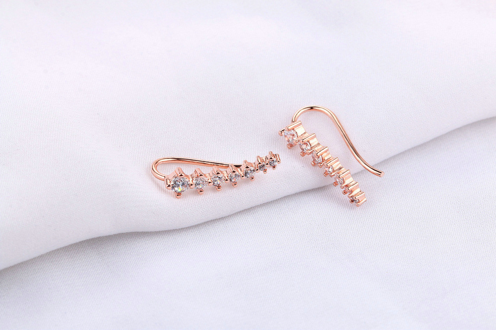 Simple Style Geometric Copper Plating Zircon Earrings display picture 2