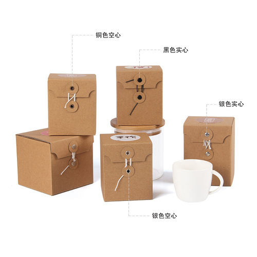 Wholesale Round Bottle Hexagonal Bottle Packaging Box Kraft Paper Box Honey Chili Sauce Paper Box Mug Gift Box Universal Box 