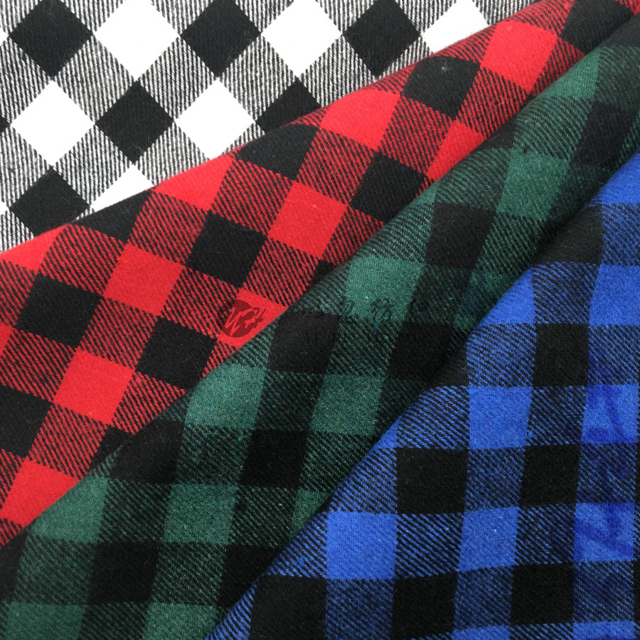 色织格子 磨毛斜纹全棉 男女通用秋冬衬衫 厂家直销 现货供应