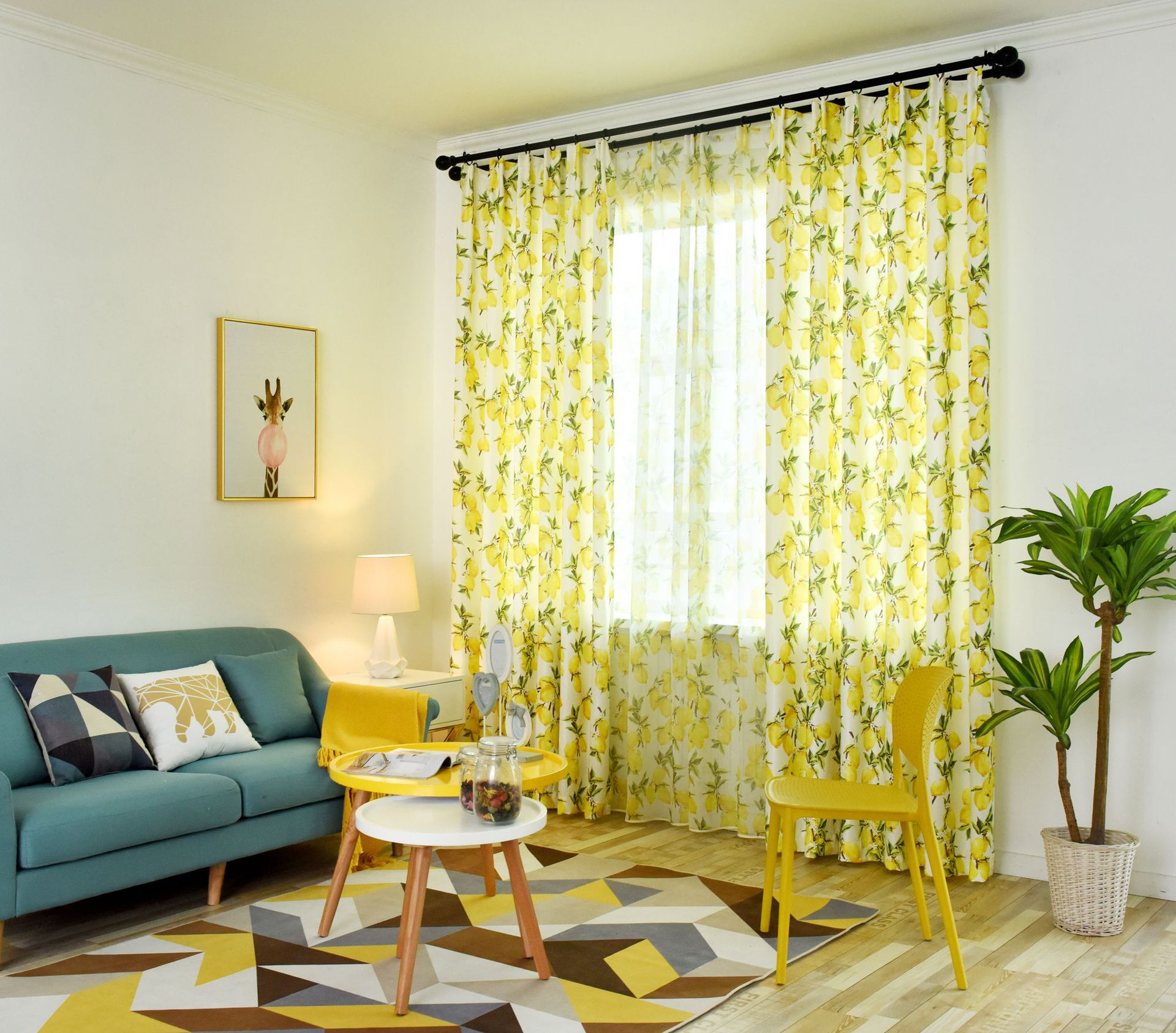 伊莎莱-中式风客厅窗帘效果图-客厅窗帘图片