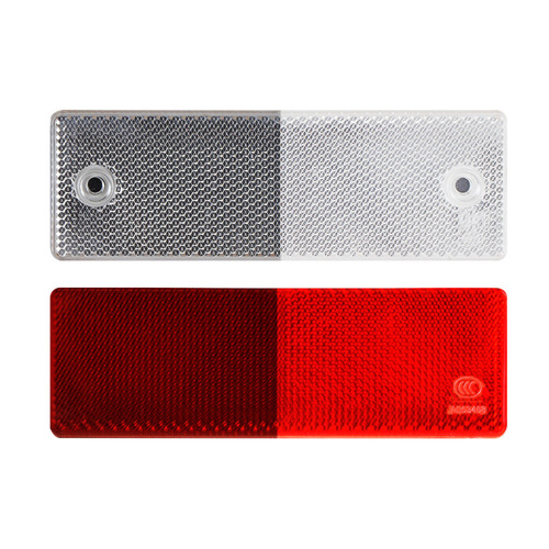 Truck Mirror Reflective Sticker Car Reflective Tape Board Anti-Collision Tape Strips Plastic Car Night Reflective Strips Red and White Glow-in-the-Dark