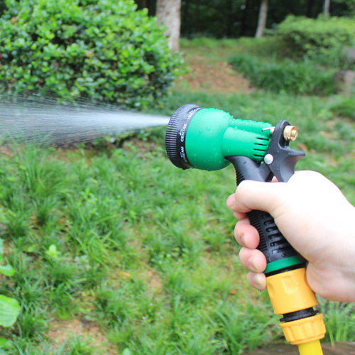 Batch Plastic Eight-Function Garden Shower for Flower Planting, Household High-Pressure Powerful Car Washing Water Gun, Garden Watering Spray Head