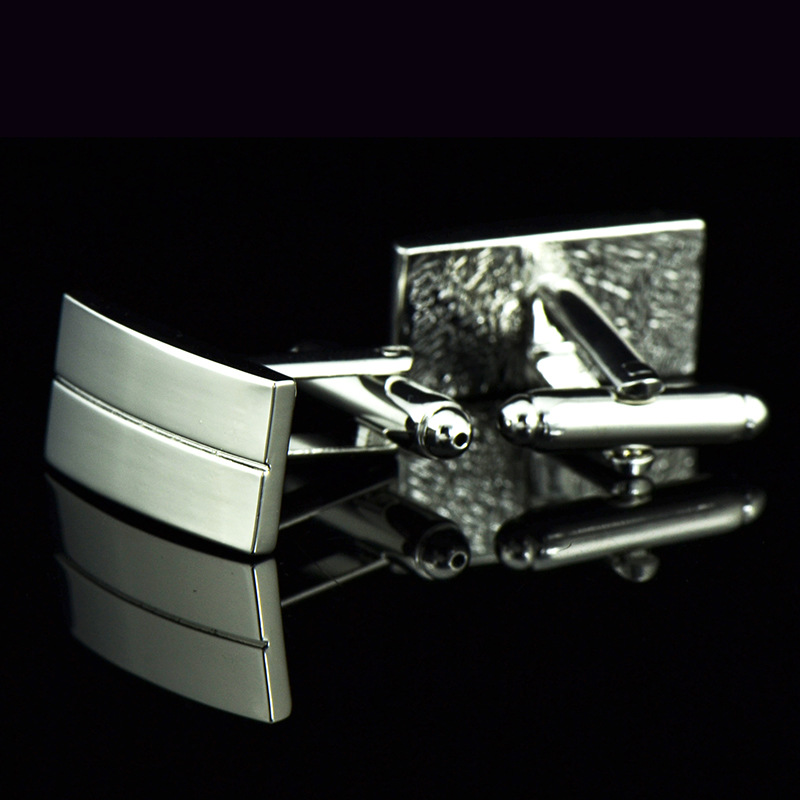 INBO long-line metal cufflinks horizontal pattern cufflinks men's French button 189cufflinks/991276