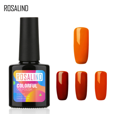 ROSALIND solid color pumpkin color nail polish UV environmental protection plastic foreign trade explosion orange nail polish 10ml
