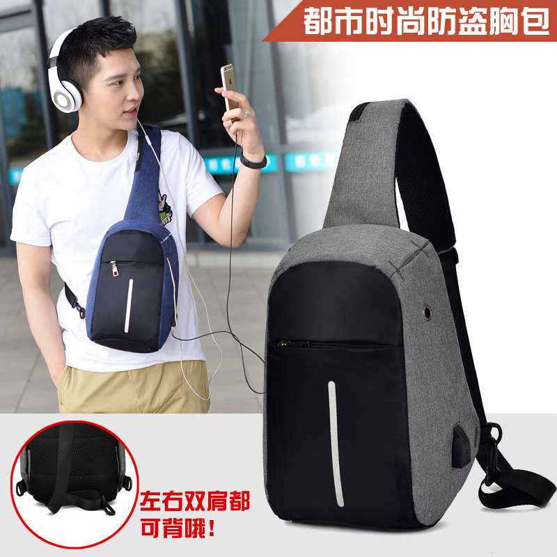 批发男胸包单肩包 防盗休闲斜挎包 运动女手提包小收银背包|ms
