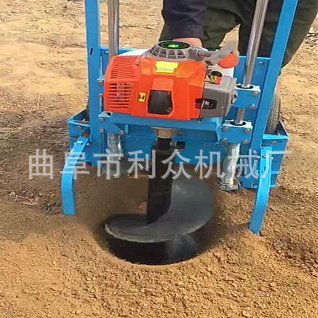 陵川县 脚踏式汽油挖坑机 带支架固定挖坑机