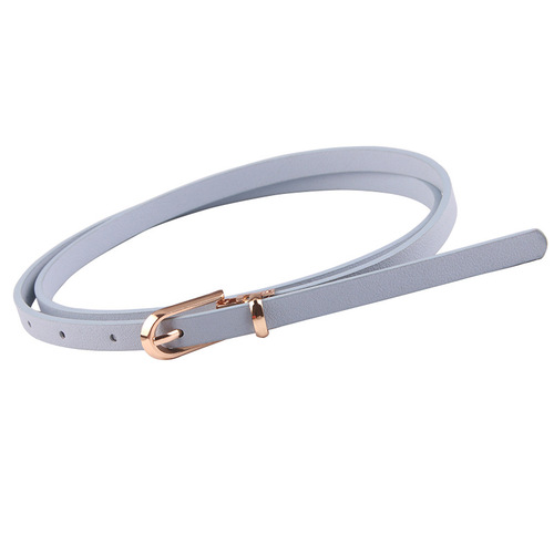 New multi-color decorative dress with sweater thin belt for women versatile pin buckle PU small belt Korean style trouser belt