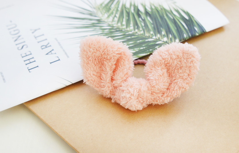 Plush Rabbit Ears Hair Ring Hair Rope Cute Korean Version Furry Head Rope display picture 8