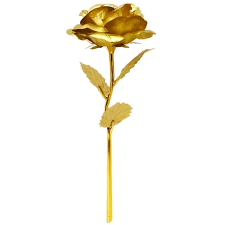 批发520七夕情人节礼物 24K金玫瑰花礼盒 单支金箔金玫瑰小礼品