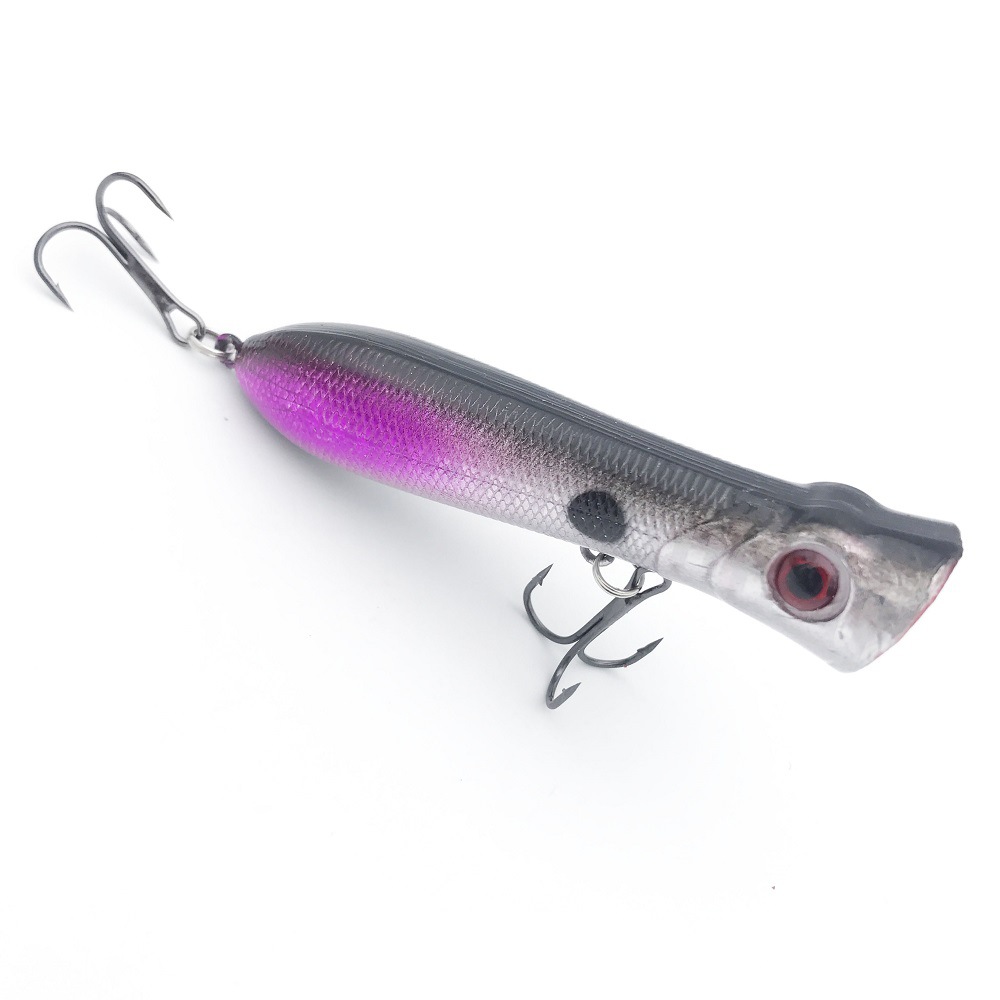 Floating Popper Fishing Lures 80mm 10g Hard Plastic Baits Fresh Water Bass Swimbait Tackle Gear