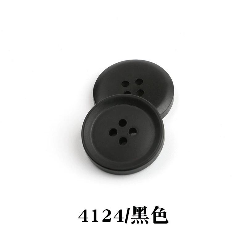 Spot wholesale resin pattern button suit button round edge four-eye coat windbreaker suit jacket button 4100