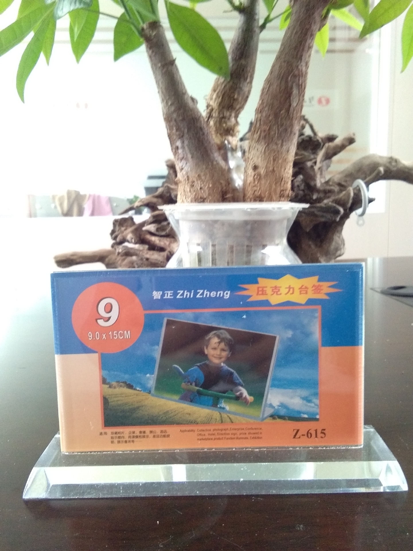 亚克力强磁水晶台签酒水双面旋转台卡餐桌A4T型展示牌