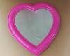 Pink love desktop makeup mirror placing hanging mirror dual -use girl love -shaped makeup mirror girl heart Korean style