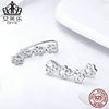 Genuine earrings, European style, silver 925 sample, wholesale