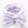 Hair accessory with bow, flannel headband for face washing, Korean style, Birthday gift