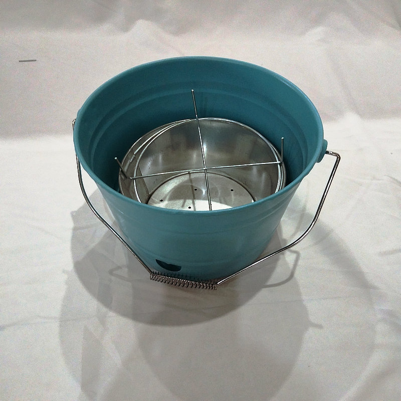 Suministro directo de fábrica cubo estufa mango barbacoa horno cubo redondo forma barbacoa parrilla color carbón barbacoa horno