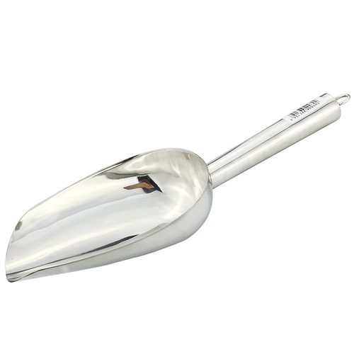 Directly supplied from the manufacturer, thickened stainless steel ice shovel, flour rice shovel, straight handle with lifting ring, feed supermarket food shovel
