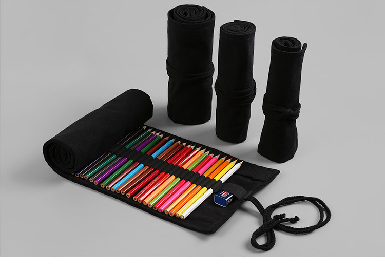 Fashion Style Fashion Geometric Printing Large Capacity Canvas Pencil Pouch Stationery Wholesale