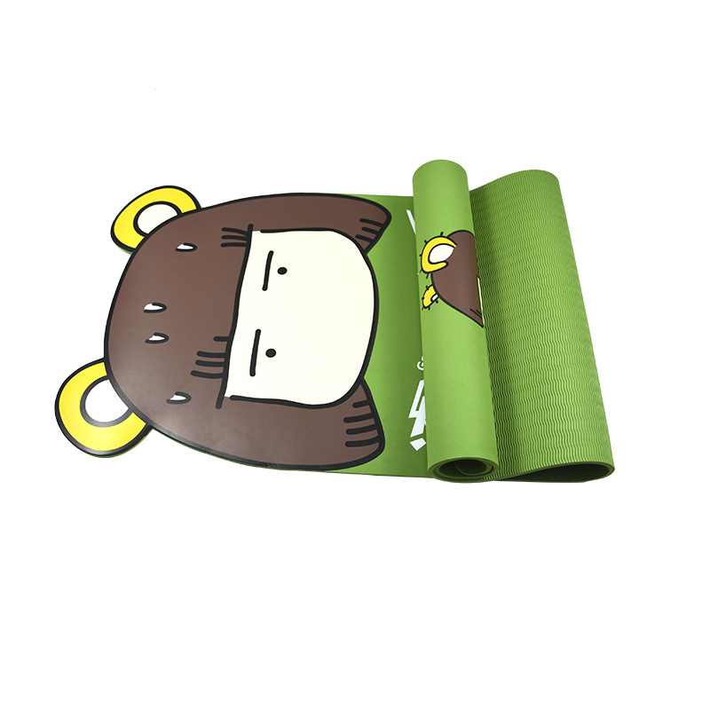 定制可愛版TPE瑜伽墊卡通圖案女生用TPE橡膠瑜伽舞蹈墊