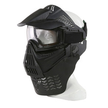 真人CS彩弹games运动 野战全脸防护airsoft面罩PC镜片版