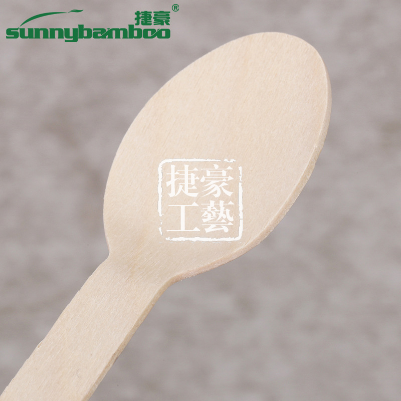 Handmade mixed-color disposable wooden spoons, cute custom-made disposable tableware, wholesale of outdoor travel wooden spoons detail image 10
