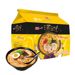 Uni-President Tangda Ren instant noodles bagged Japanese style pork bone hot and sour instant noodles whole box wholesale 125g*5 packages