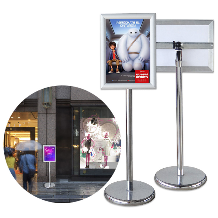 厂家直供商场立牌服装店展示架立式落地式海报架 A3/A4指示牌