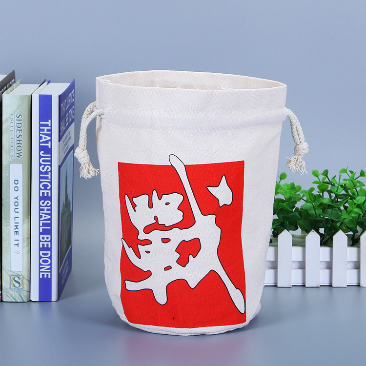 束口棉布袋 帆布袋定做 环保手提购物袋 手提购物包可定制logo