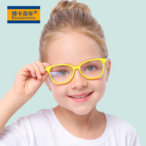 时尚新款儿童眼镜男女童护目镜防紫外线硅胶镜框F8142