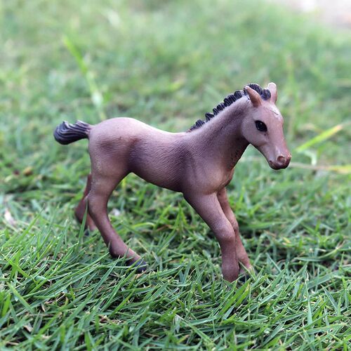 Solid static simulation wild animal model pony horse horse ranch horse model toy ornaments