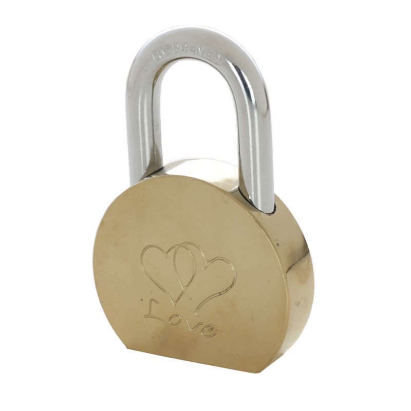 Factory direct supply of padlocks, door locks, lock sets, round steel locks, copper lock cores, high safety, anti-violence, chrome-plated, gold-plated and nickel-plated, safety and anti-picking, 55-65mm pic 2