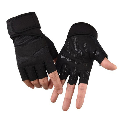 One piece drop shipping summer wristband fitness half finger gloves for men outdoor sports cycling dumbbell gloves for women manufacturers wholesale