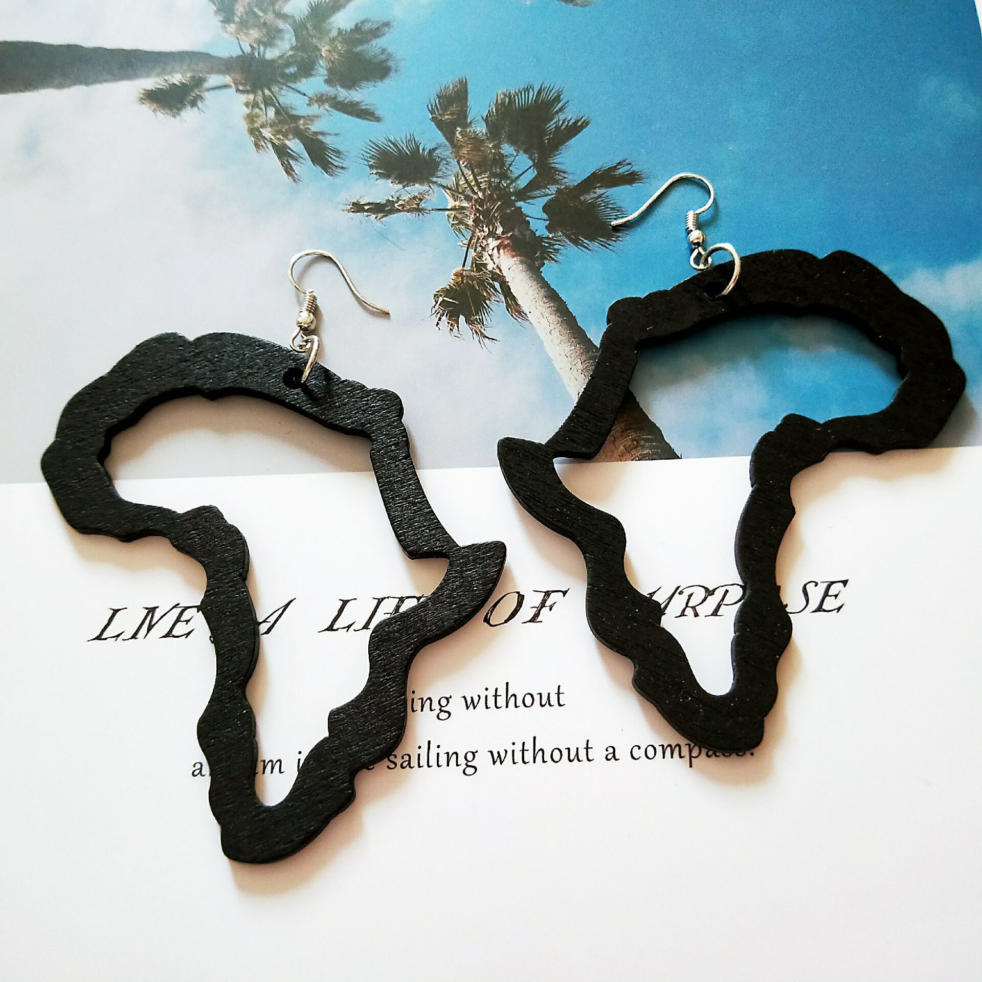 Simple Irregular Wooden Earrings display picture 2