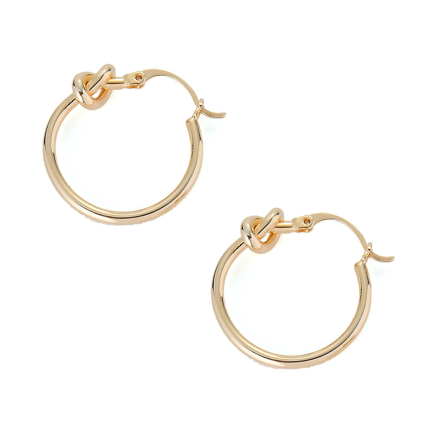 Bijoux D&#39;oreille De Mode Simples Noeud Concentrique Creux Cercle Géométrique Boucles D&#39;oreilles Nouées Nihaojewelry display picture 3