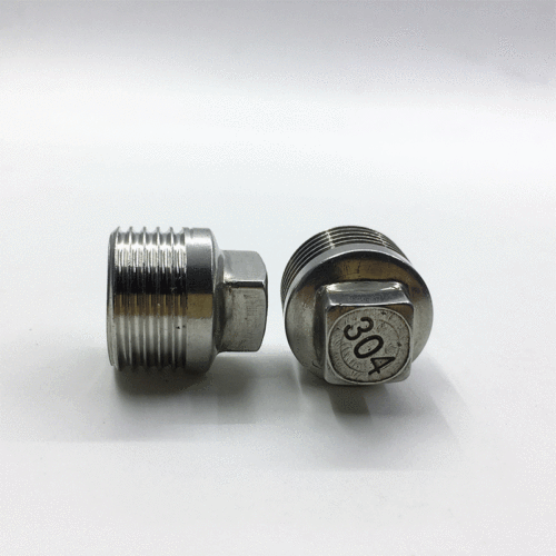 Factory wholesale 4mm stainless steel thickened external thread plug / pipe plug / thread plug DN15 G1/2 external thread plug