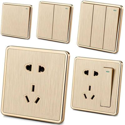 International Electrotechnical 10A Pentapore socket Phnom Penh wire drawing home decoration Switch socket 86 two or three Wall outlet