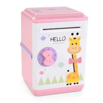 children Cartoon piggy bank ATM password Piggy bank automatic portable simulation Mechanical locks Smart toys